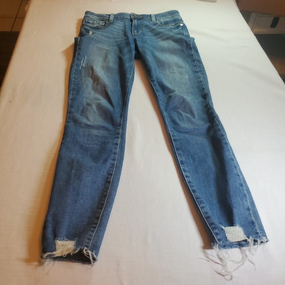 PAIGE Women's Blue Denim Jeans Size 24 Verdugo Ankle Stretch Mid Rise